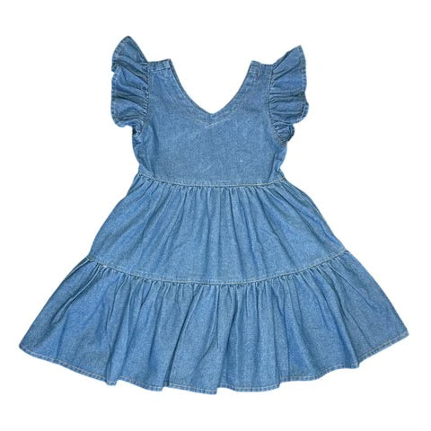 Denim SS Ruffle Dress: Shea Baby