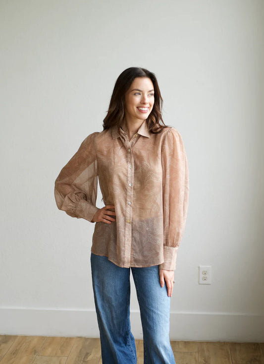 Brown Western Things Blouse