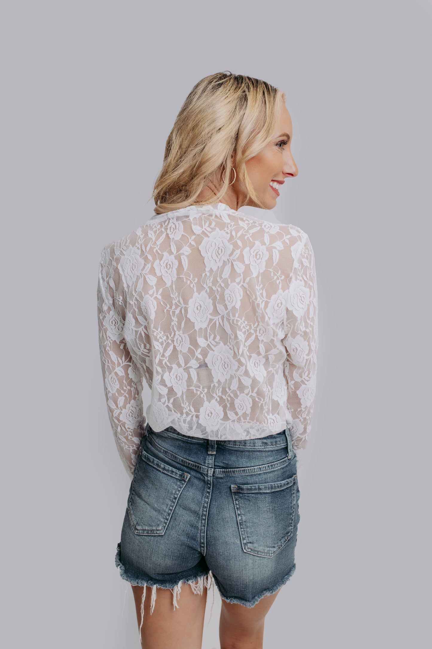 Roses Lace Top- White