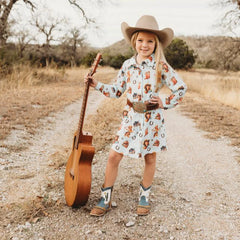 Shea Baby Blue Vintage Cowgirl Dress