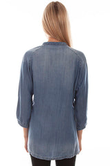 Scully Broidered Tencel Blouse