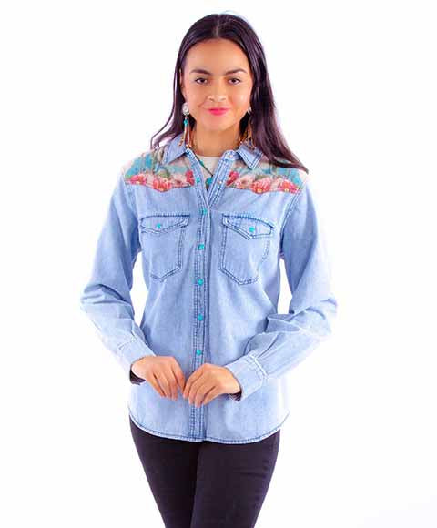 Scully Denim Cactus Pring