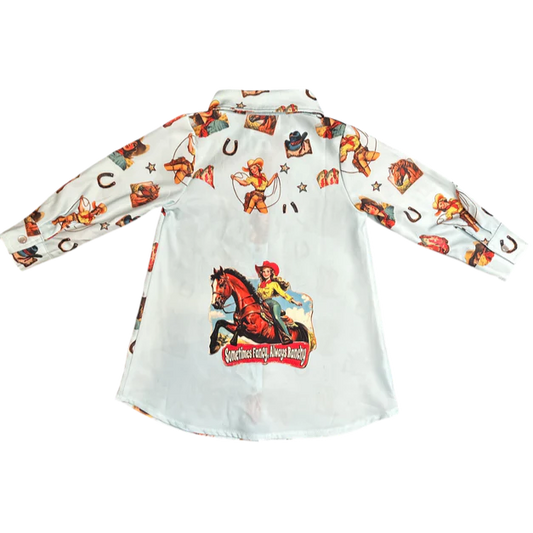 Shea Baby Blue Vintage Cowgirl Dress