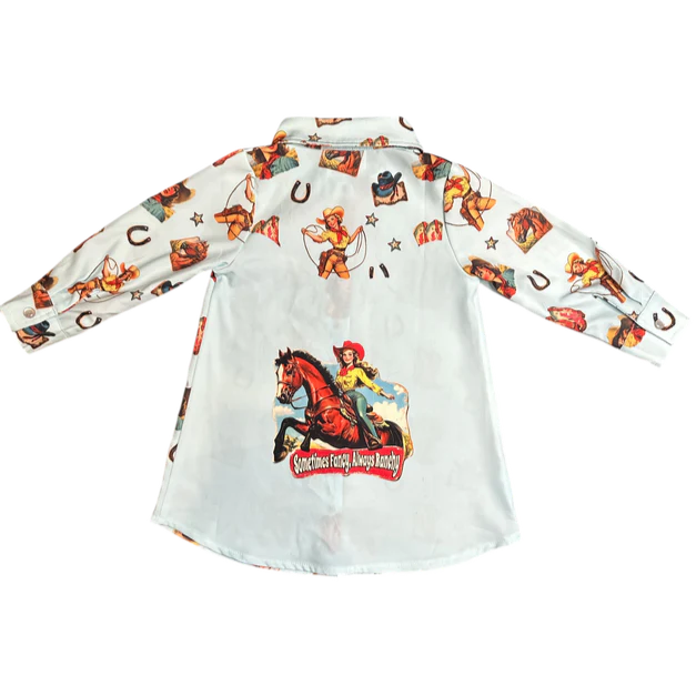 Shea Baby Blue Vintage Cowgirl Dress