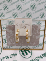 Canva Sutton Horsebit Resin Hoop Earrings