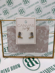 Canva Big Sky Boot Stud Earrings in Two Tone