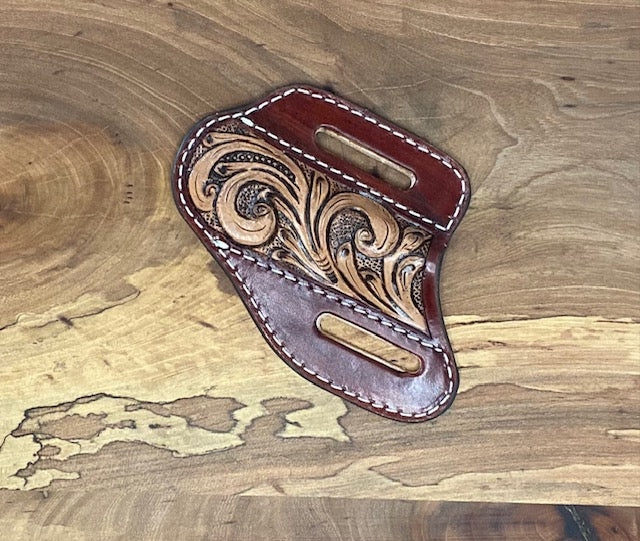 Mens Tooled Knife Sheath