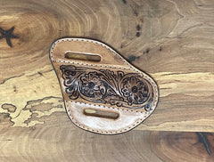 Mens Tooled Knife Sheath: Light