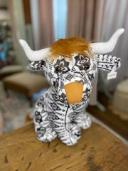 Highland Farm Pal Plush Toy: White & Black Aztec
