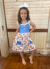 Running Horse Denim Dress: Shea Baby