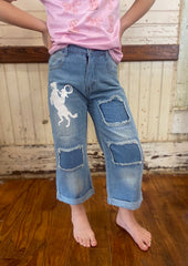 Raring Horse Denim Capris: Shea Baby