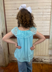 Teal Lace Shirt: Shea Baby