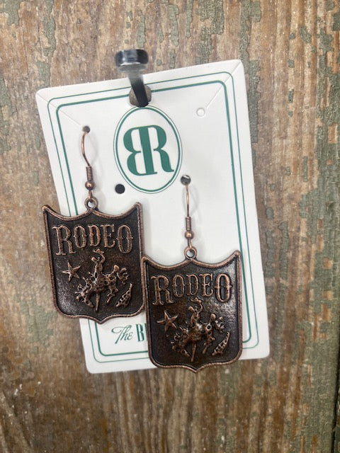Rodeo Earrings: Bronze Back Number