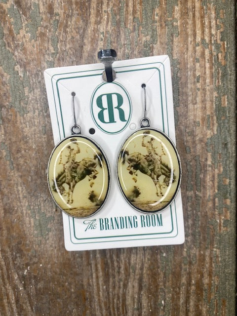 Vintage Buckin' Bronc Earrings