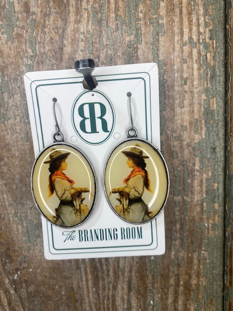 Cowgirl Profile Earrings