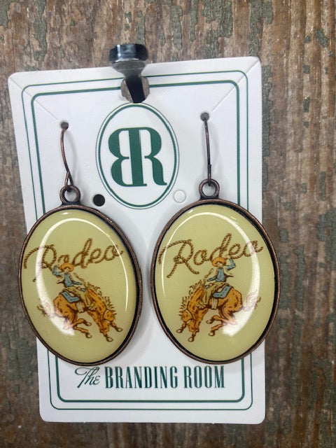 Classic Rodeo Bronc Earrings