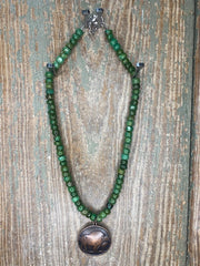 Turquoise Stone Buffalo Pendant