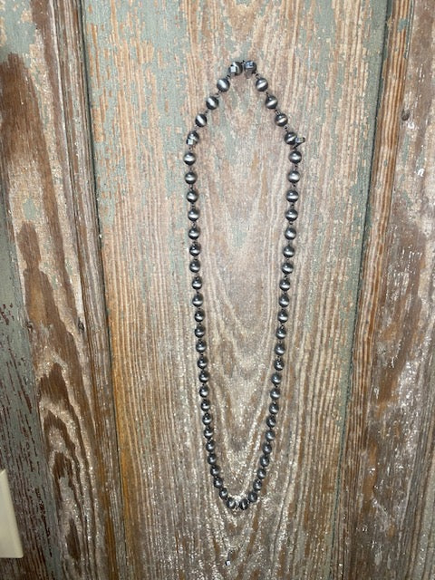 Single Strand Silver Bead Necklace