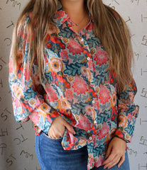 Vintage Poppie Blouse