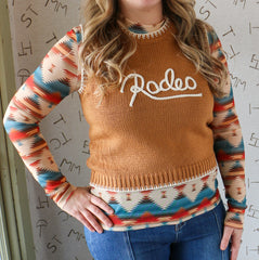 Brown Rodeo Pullover Sweater