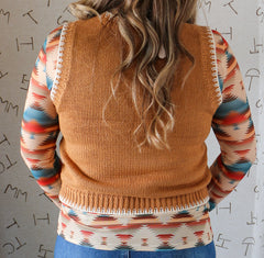 Brown Rodeo Pullover Sweater