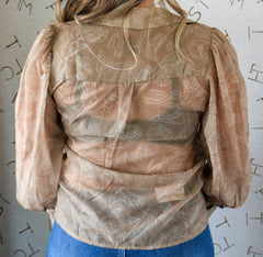 Brown Western Things Blouse