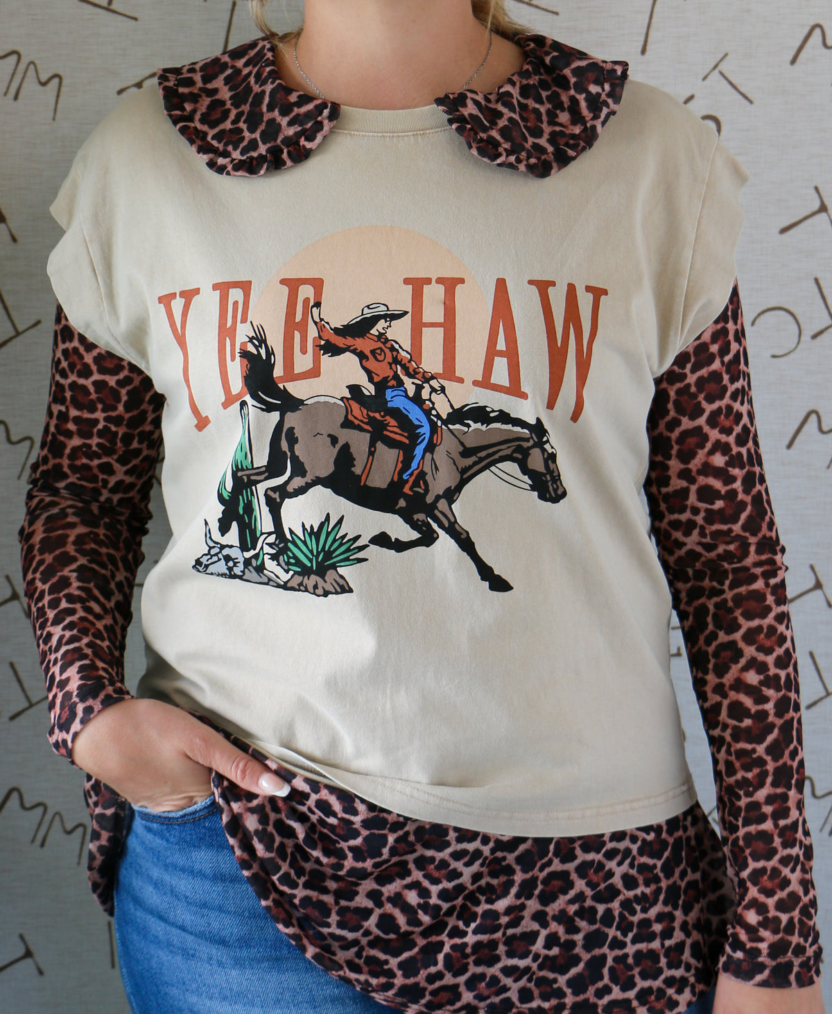 Yee Haw Cap Sleeve Tee