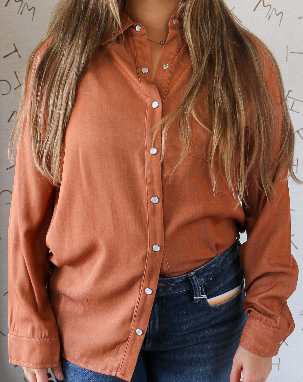 Pearl Snap Button Up Shirt