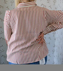 Striped Long Sleeve Self-Tie