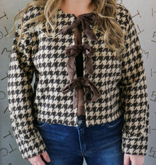 Hounds Tooth Front Tie