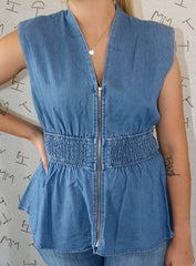 Sleeveless Peplum Top