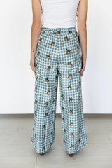 Teal Gingham Horse Pant