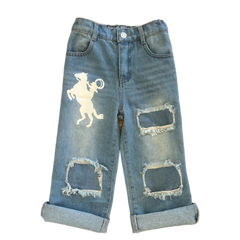 Raring Horse Denim Capris: Shea Baby