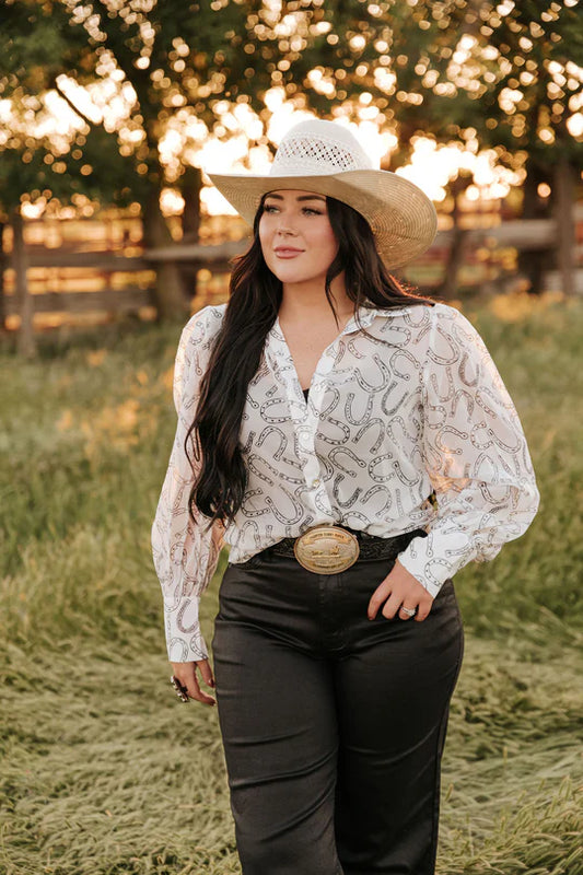 Horseshoe White Blouse