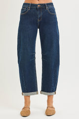 RISEN Cropped Barrel Jeans