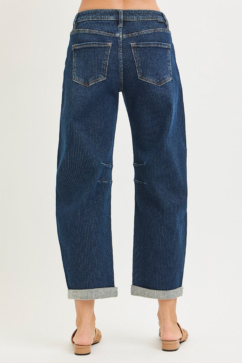 RISEN Cropped Barrel Jeans