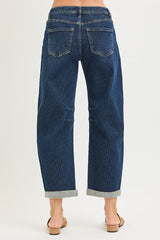RISEN Cropped Barrel Jeans