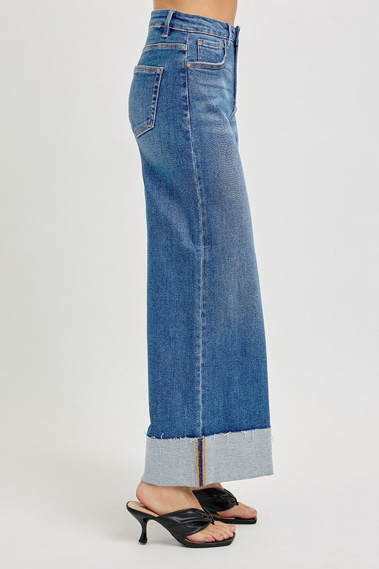 Risen High Rise Crop Leg Cuffed