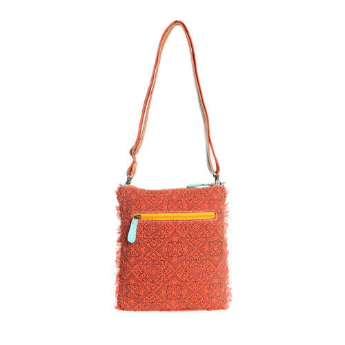 TRIPLE FORK CROSSBODY IN SCARLET