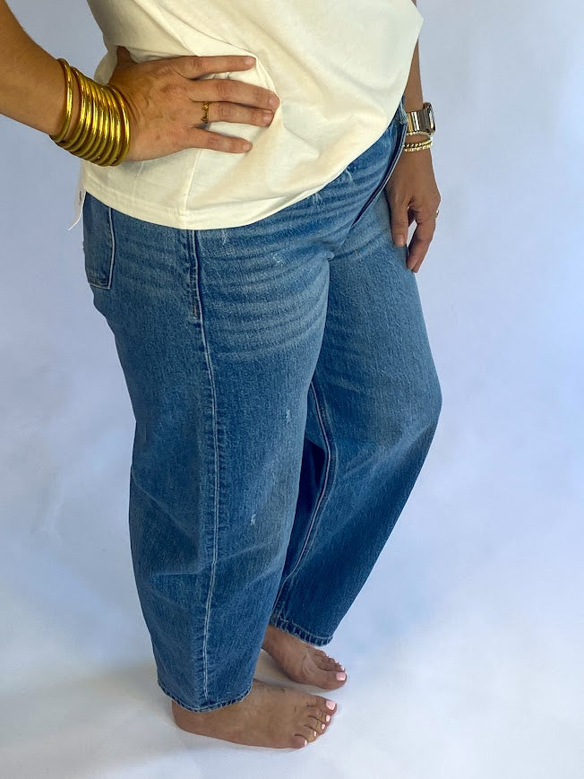 Vervet HIGH RISE MILD BARREL LEG JEANS