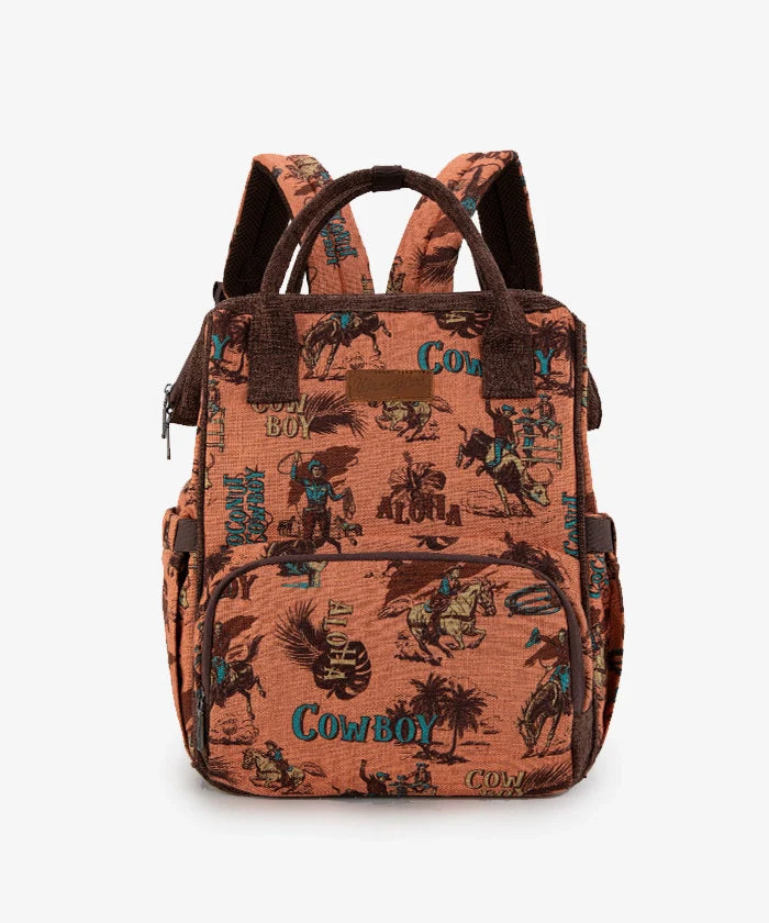 WRANGLER COWBOY PRINT DIAPER BAG