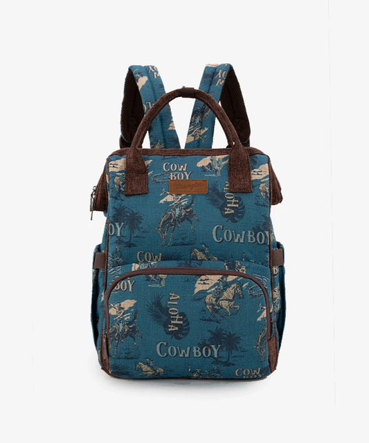 WRANGLER COWBOY PRINT DIAPER BAG