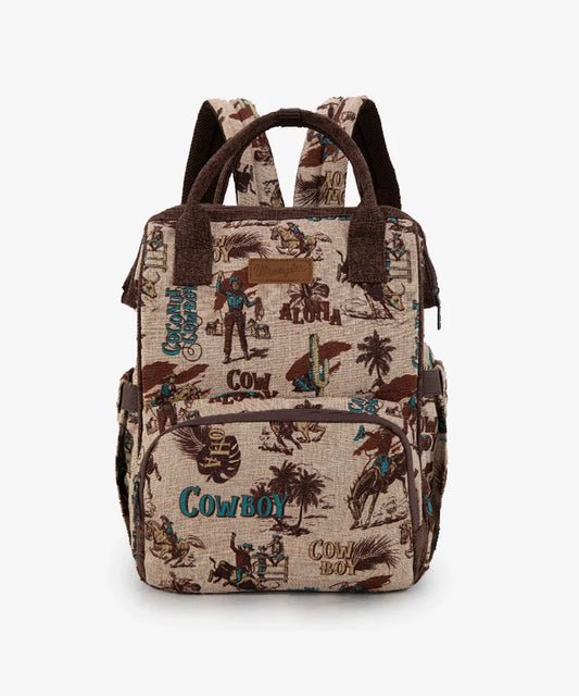 WRANGLER COWBOY PRINT DIAPER BAG