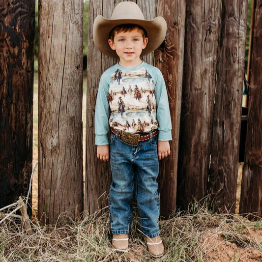 Shea Baby Sunrise Cowboy LS Tee