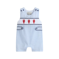 Brock Crawfish Smocked Shortalls
