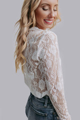 Roses Lace Top- White