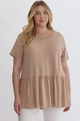 Emily- Round Neck Short Sleeve Top