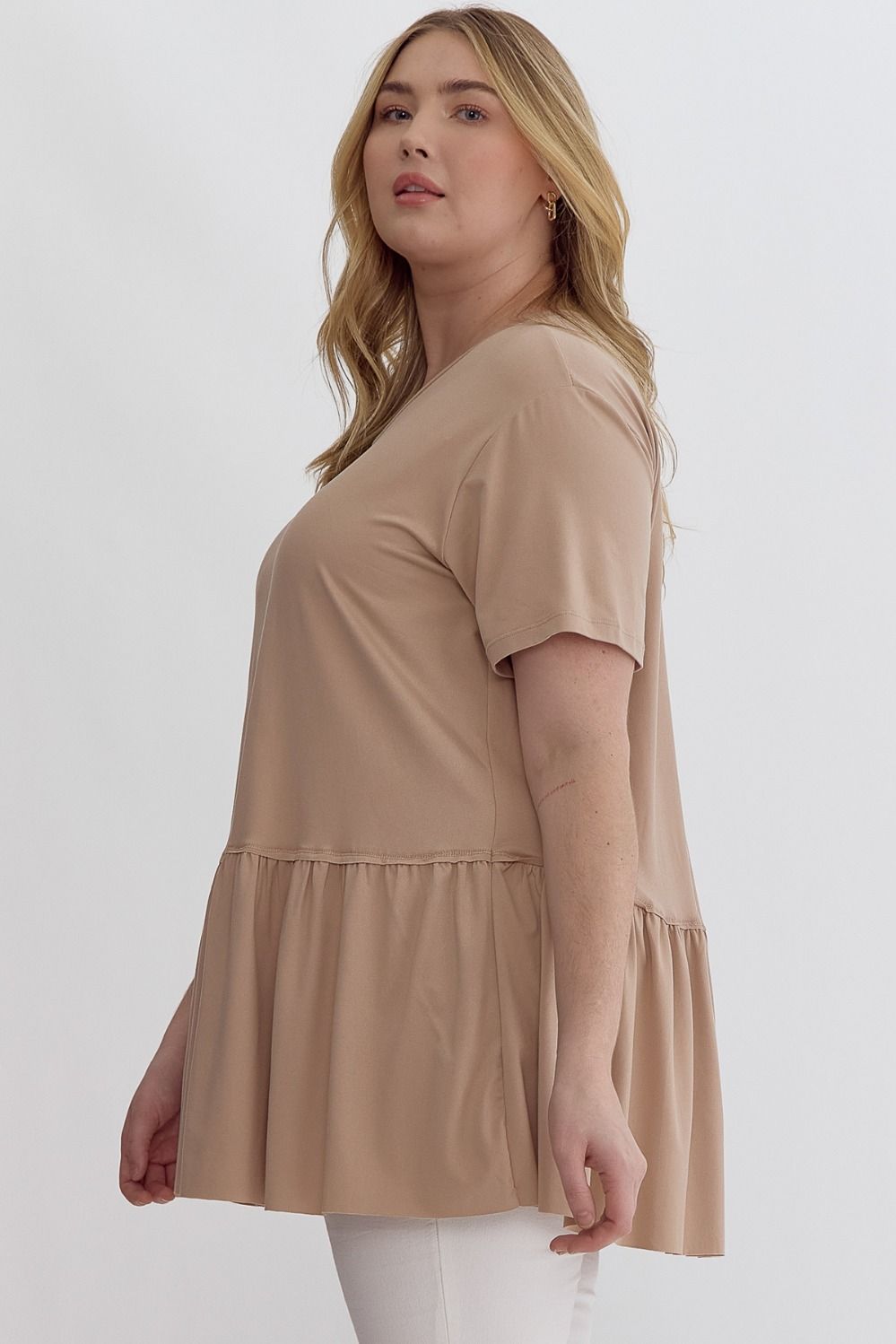 Emily- Round Neck Short Sleeve Top