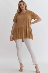 Emily- Round Neck Short Sleeve Top