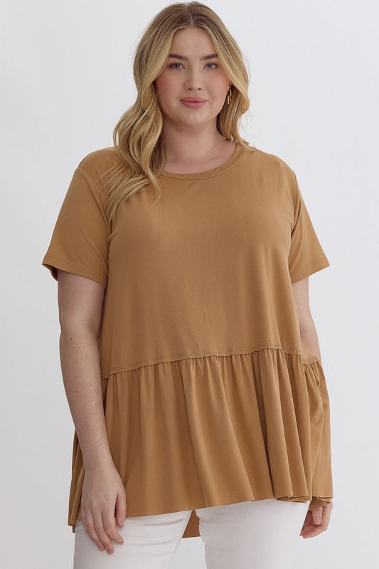 Emily- Round Neck Short Sleeve Top